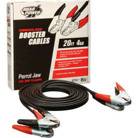 INTEGRATED SUPPLY NETWORK 8760 Coleman Cable 4 Gauge, 20 Foot Booster Cables With Parrot Jaw Clamp image.