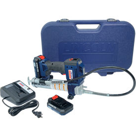 Lincoln Lubrication PowerLuber 20V Lithium Ion Cordless Grease Gun Kit with 2 Batteries