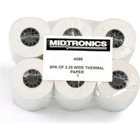 INTEGRATED SUPPLY NETWORK A095 Midtronics 2 1/4" Thermal Paper / 6Pk image.