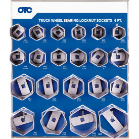 6 Point Wheel Bearing Locknut Sockets with Tool Board view 2