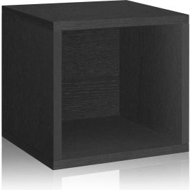 Way Basics BS-285-340-320-BK Way Basics Eco Stackable Storage Cube, Black image.