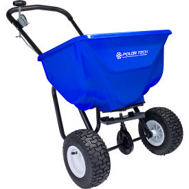 50lb High Output Salt Spreader w/9" Pneumatic Wheels & Solid Rod Linkage (Set-up) view 2