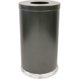 Witt Company 35FTSVN Witt Steel Round Trash Can, 35 Gallon, Silver Vein image.
