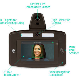 uAttend DR2500 Facial Recognition Clock With Voice Recognition + Temperature Reader + Rfid Reader uAttend DR2500 Facial Recognition Clock With Voice Recognition + Temperature Reader + Rfid Reader