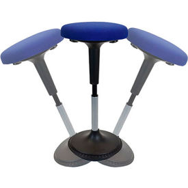 Uncaged Ergonomics Wsu Uncaged Ergonomics Adjustable Height Wobble Stool Swivel Chair - Blue image.
