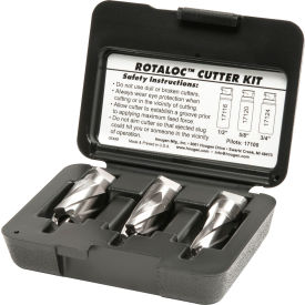 RotaLoc Frame Drill Annular Cutter Kit, 1/2, 5/8, 3/4" Diameter x 3/4" Depth of Cut. view 2