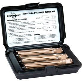 Copperhead Carbide Cutter Kit, 11/16, 13/16, 15/16" Dia. x 3" Depth of Cut view 2