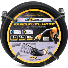 Rubber Farm Fuel Transfer Hose with Static Wire, 1" ID x 14'L view 2