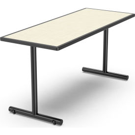 Palmer Hamilton Aero Go T-Leg Table 60"L x 24"W x 29"H Magnolia Laminate Black 