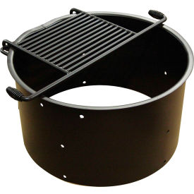 ADA Flip Grate Fire Ring, 30" Dia. x 17-3/8"H, Black view 2