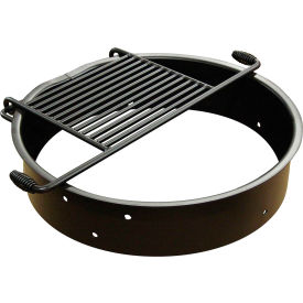 Flip Grate Fire Ring, 30" Dia. x 7-3/8"H, Black view 2