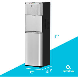 Electronic Bottom Loading Water Cooler Dispenser, Silver view 2
