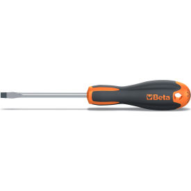 Beta 1201E Evox Slotted Screwdriver Chrome-Plated Black Tip 8mm x 100mm 