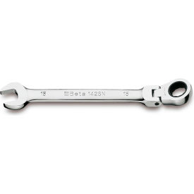 Beta 142SN 17mm 12-Point Ratcheting Combination Wrench Flex Head Silver 