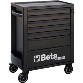 Heavy Duty Rolling Tool Cabinet, 7 Drawers, 29-1/8"W x 17-1/2"D x 38-1/8"H, Black view 2