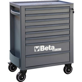 Heavy Duty Rolling Tool Cabinet, 8 Drawers, 29-1/8" x 17-1/2" x 38-1/8", Gray view 2
