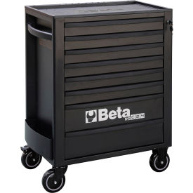 Heavy Duty Rolling Tool Cabinet, 8 Drawers, 29-1/8"W x 17-1/2"D x 38-1/8"H, Black view 2