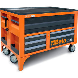 Maxi Tank Mobile Rolling Workbench Tool Storage, 51-3/16"W x 31-1/2"D x 35-7/16"H, Orange view 2