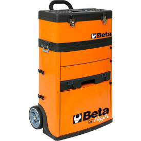 2-Module Rolling Tool Chest w/ Detachable Tool Box, 19-1/2"W x 13-3/16"D x 36-1/4"H, Orange view 2