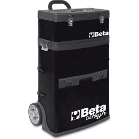 C41H 2-Module Rolling Tool Chest w/ Detachable Tool Box, 19-1/2"W x 13-3/16"D x 36-1/4"H, Black view 2