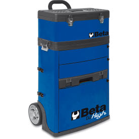2-Module Rolling Tool Chest w/ Detachable Tool Box, 19-1/2"W x 13-3/16"D x 36-1/4"H, Blue view 2