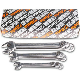 Beta 42INOX 9 Piece 1/4" to 3/4" 12-Point 15° Offset Combination Wrench Set Silver 