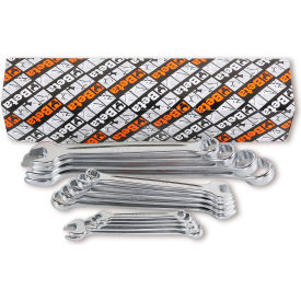 Beta 42 14 Piece 6mm to 24mm 12-Point 15° Offset Combination Wrench Set Silver 