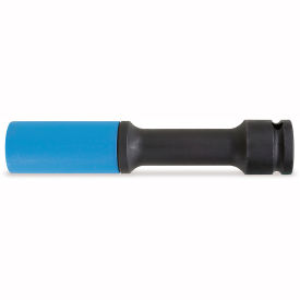 17mm Wheel Nut Impact Socket, Long Series, Colored Polymeric Insert, 150 mm long view 2