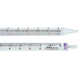 CELLTREAT SCIENTIFIC PRODUCTS LLC 229031B CELLTREAT® 50mL Serological Pipet, Individually Wrap, Paper/Plastic, Bag, Sterile, Polystrene,  image.