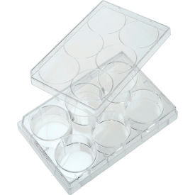 CELLTREAT 6 Well Tissue Culture Plate with Lid, Individual, Sterile