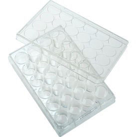 CELLTREAT SCIENTIFIC PRODUCTS LLC 229123 Celltreat® Individual 24 Well Tissue Culture Plate w/ Lid, Sterile, Pack of 50 image.