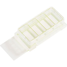 CELLTREAT SCIENTIFIC PRODUCTS LLC 229164 CELLTREAT® 4 Chamber Cell Culture Slide, Glass, Sterile image.