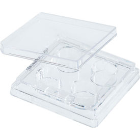 CELLTREAT 4 Well Non-treated Plate with Lid, Individual, Sterile, 50/PK
