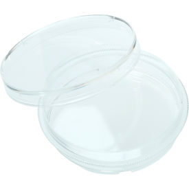 CELLTREAT 60x15mm Tissue Culture Treated Dish w/Grip Ring, Sterile, Clear, Polystyrene, 500/PK