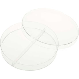 CELLTREAT SCIENTIFIC PRODUCTS LLC 229682 CELLTREAT® 100mm x 15mm Petri Dish, 2 Compartments, Sterile, Clear, 500/Case image.