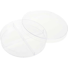 CELLTREAT 100mm x 15mm Petri Dish, 4 Compartments, Sterile, Clear, 500/Case