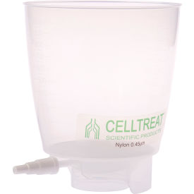 CELLTREAT SCIENTIFIC PRODUCTS LLC 229736 CELLTREAT® 1000mL PP Bottle Top Filter, Nylon Filter, 0.45µm, 90mm, Non-Sterile, 12/PK image.