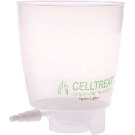 CELLTREAT SCIENTIFIC PRODUCTS LLC 229738 CELLTREAT® 1000mL PP Bottle Top Filter, Nylon Filter, 0.20µm, 90mm, Non-Sterile, 12/PK image.