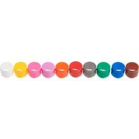 CELLTREAT SCIENTIFIC PRODUCTS LLC 229940 CELLTREAT® Cap Insert for CF Cryogenic Vial, Assorted Colors, Non-Sterile, Polypropylene, 500PK image.