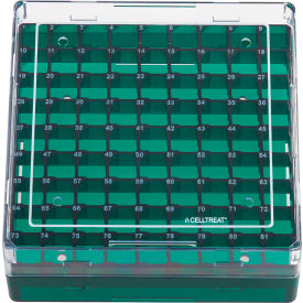 CELLTREAT SCIENTIFIC PRODUCTS LLC 229945 CELLTREAT® Storage Box, CF Cryogenic Vial, 100 Place, Polycarbonate, Non-sterile image.