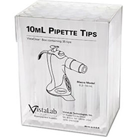 CELLTREAT SCIENTIFIC PRODUCTS LLC 4058-6102 Celltreat 10mL Pipette Tips, Ovation, Graduated, VistaClear Box, Sterile, 60 PK image.