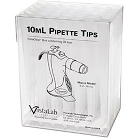 CELLTREAT SCIENTIFIC PRODUCTS LLC 4058-6133 Celltreat 10mL Pipette Tips, Filtered, Ovation, Graduated, Boxed, Sterile, 35 PK image.