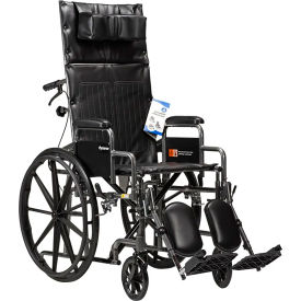 DYNAREX CORPORATION. 10238 Dynarex DynaRide™ Reclining Wheelchair, Elevating Legrest & Detachable Desk Arm, 16" Seat image.
