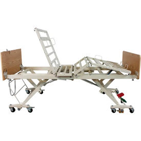 DYNAREX CORPORATION. 12013 Dynarex DB300 Bariatric 5 Function Long Term Care Low Bed, Expands to 48" image.
