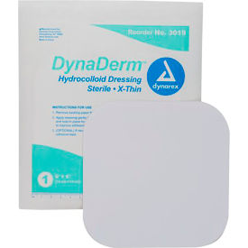 DYNAREX CORPORATION. 3019 Dynarex DynaDerm™ Xtra Thin Hydrocolloid Dressing Bandage, 6"L x 6"W, 60 Pcs image.