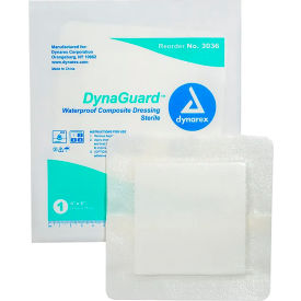 DYNAREX CORPORATION. 3036 Dynarex DynaGuard™ Bordered Waterproof Dressing, 6"L x 6"W, 120 Pcs image.