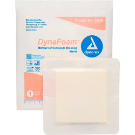 DYNAREX CORPORATION. 3038 Dynarex DynaFoam™ Waterproof Bordered Foam Dressing, 6"L x 6"W, 120 Pcs image.