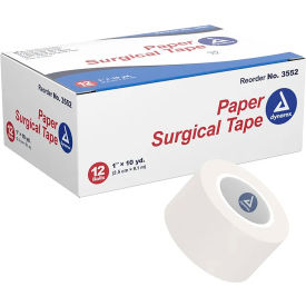 DYNAREX CORPORATION. 3552 Dynarex Paper Surgical Tape, 1"W x 10 yards, Pack of 144 image.