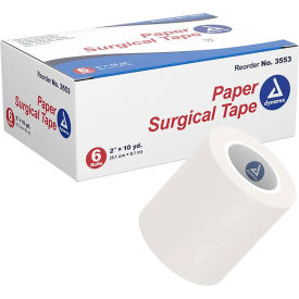 DYNAREX CORPORATION. 3553 Dynarex Paper Surgical Tape, 2"W x 10 yards, Pack of 72 image.