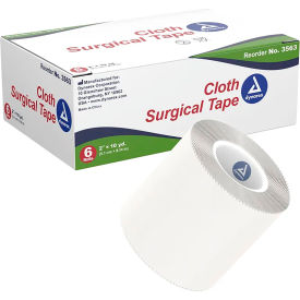 DYNAREX CORPORATION. 3563 Dynarex Cloth Surgical Tape, 2"W x 10 yards, Pack of 72 image.